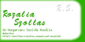 rozalia szollas business card